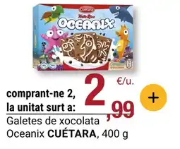 BonpreuEsclat CUÉTARA Galetes de xocolata Oceanix oferta