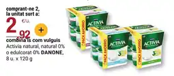 BonpreuEsclat DANONE Activia natural, natural 0% o edulcorat 0% oferta