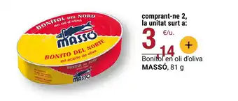 BonpreuEsclat MASSÓ Bonítol en oli d'oliva oferta