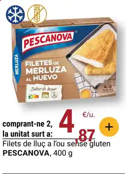 BonpreuEsclat PESCANOVA Filets de lluç a l'ou sense gluten oferta