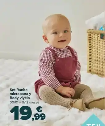 Tex - set ranita micropana y body viyela