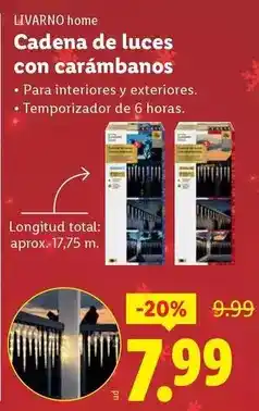 Ocine Livarno home - cadena de luces con carambanos oferta