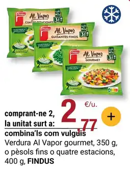 BonpreuEsclat FINDUS Verdura Al Vapor gourmet o pèsols fins o quatre estacions oferta