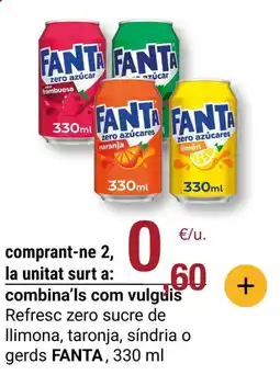 BonpreuEsclat FANTA Refresc zero sucre de llimona, taronja, síndria o gerds oferta