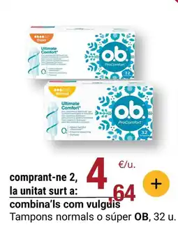 BonpreuEsclat OB Tampons normals o súper oferta