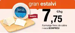 BonpreuEsclat BONPREU Formatge fresc de cabra i vaca oferta