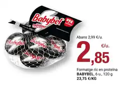 BonpreuEsclat BABYBEL Formatge ric en proteïna oferta