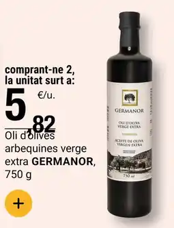 BonpreuEsclat GERMANOR Oli d'olives arbequines verge extra oferta