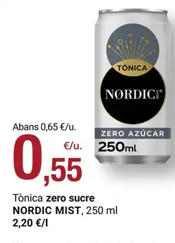 BonpreuEsclat NORDIC MIST Tònica zero sucre oferta