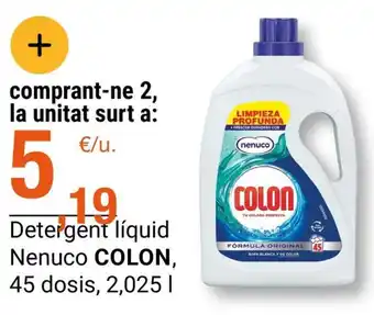 BonpreuEsclat COLON Detergent líquid Nenuco oferta