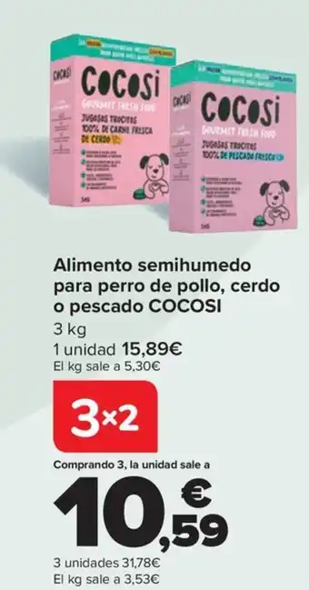 COCOSI Alimento semihumedo para perro de pollo, cerdo o pescado