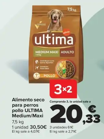 ULTIMA Alimento seco para perros pollo medium/maxi