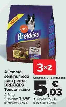 Carrefour BREKKIES Alimento semihúmedo para perros Tenderissimo oferta