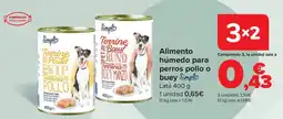 Carrefour Alimento húmedo para perros pollo o buey Simply oferta