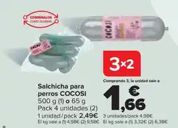 Carrefour COCOSI Salchicha para perros oferta