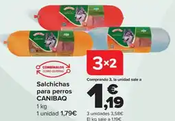 Carrefour CANIBAQ Salchichas para perros oferta