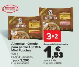 Carrefour ULTIMA Alimento húmedo para perros Mini Pouches oferta