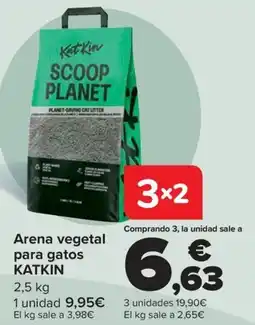Carrefour KATKIN Arena vegetal para gatos oferta