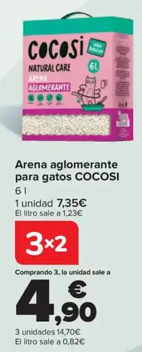 Carrefour COCOSI Arena aglomerante para gatos oferta