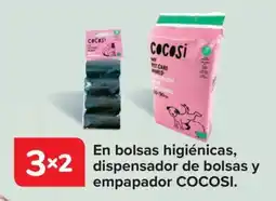 Carrefour COCOSI En bolsas higiénicas, dispensador de bolsas y empapador oferta