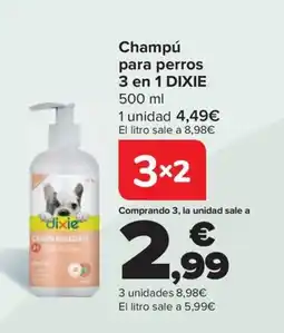 Carrefour DIXIE Champú para perros 3 en 1 oferta
