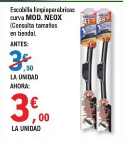 E.Leclerc NEOX Escobilla limpiaparabrisas curva mod. oferta