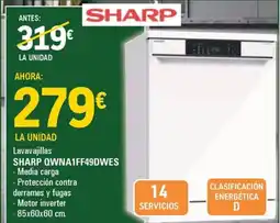E.Leclerc SHARP Lavavajillas QWNA1FF49DWES oferta