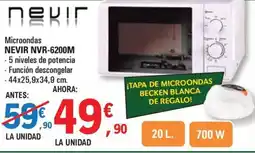 E.Leclerc NEVIR Microondas NVR-6200M oferta