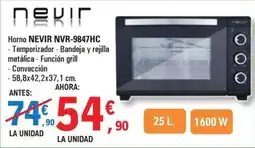 E.Leclerc NEVIR Horno NVR-9847HC oferta