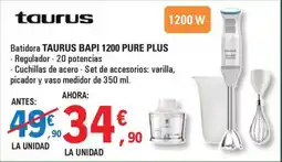 E.Leclerc TAURUS Batidora BAPI 1200 PURE PLUS oferta