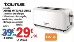 E.Leclerc TAURUS Tostador MYTOAST DUPLO oferta