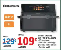 E.Leclerc TAURUS Freidora air fry grill 360xl oferta