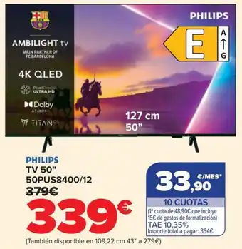 PHILIPS TV 50" 50PUS8400/12