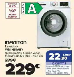Carrefour INFINITON Lavadora WM-H61ABY oferta