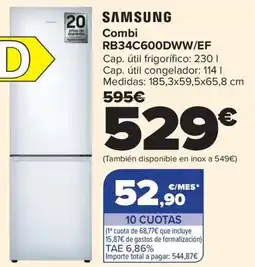 Carrefour SAMSUNG Combi RB34C600DWW/EF oferta