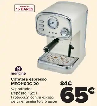 MANDINE Cafetera espresso MEC1100C-20