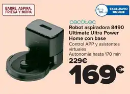 Carrefour CECOTEC Robot aspiradora 8490 Ultimate Ultra Power Home con base oferta
