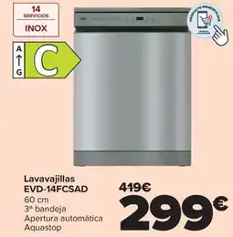Carrefour Lavavajillas EVD-14FCSAD oferta