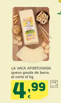 HiperDino LA VACA AFORTUNADA queso gouda de barra oferta