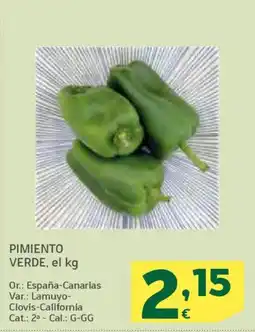 HiperDino Pimiento verde oferta