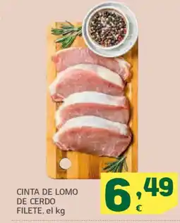 HiperDino Cinta de lomo de cerdo filete oferta