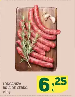 HiperDino Longaniza roja de cerdo oferta