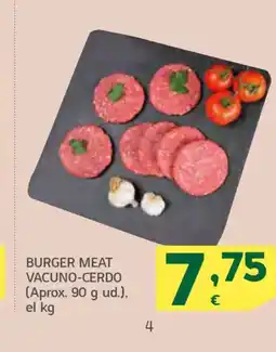 HiperDino Burger meat vacuno-cerdo oferta