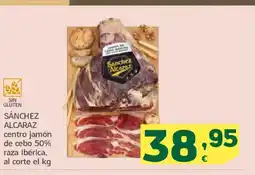 HiperDino SÁNCHEZ ALCARAZ centro jamón de cebo 50% raza ibérica oferta