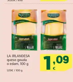 HiperDino LA IRLANDESA queso gouda o edam oferta