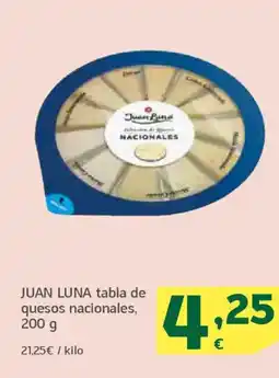 HiperDino JUAN LUNA tabla de quesos nacionales oferta