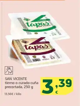 HiperDino SAN VICENTE tierno o curado cuña precortada oferta