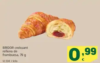 HiperDino BRIDOR croissant relleno de frambuesa oferta