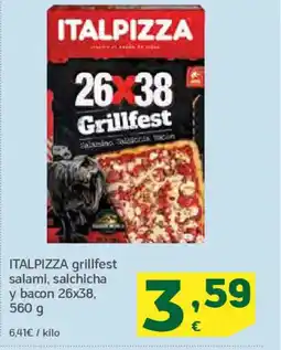 HiperDino ITALPIZZA grillfest salami, salchicha y bacon oferta