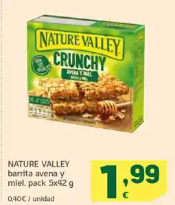 HiperDino NATURE VALLEY barrita avena y miel oferta